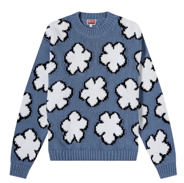 ENZO Balk Flower Knit - Blue 