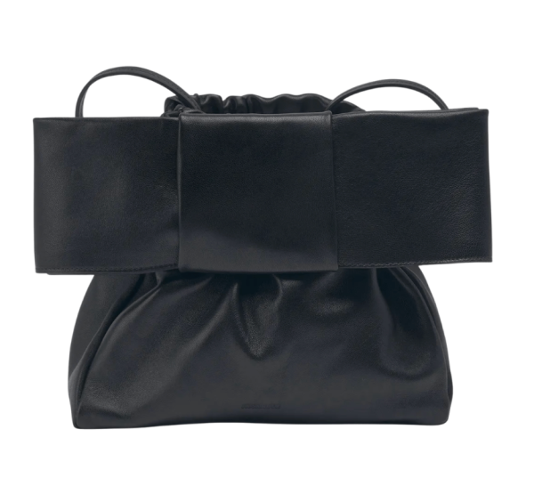 Bow Ribbon Shoulder Bag - Black