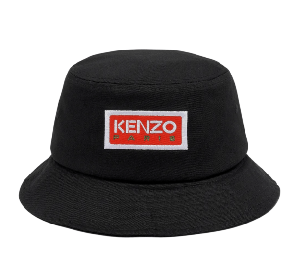 Kenzo Embroidery logo bucket hat - Black