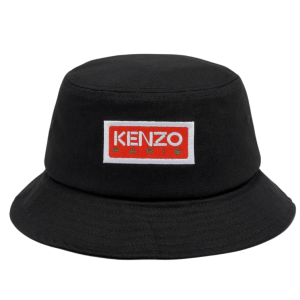 Kenzo Embroidery logo bucket hat - Black