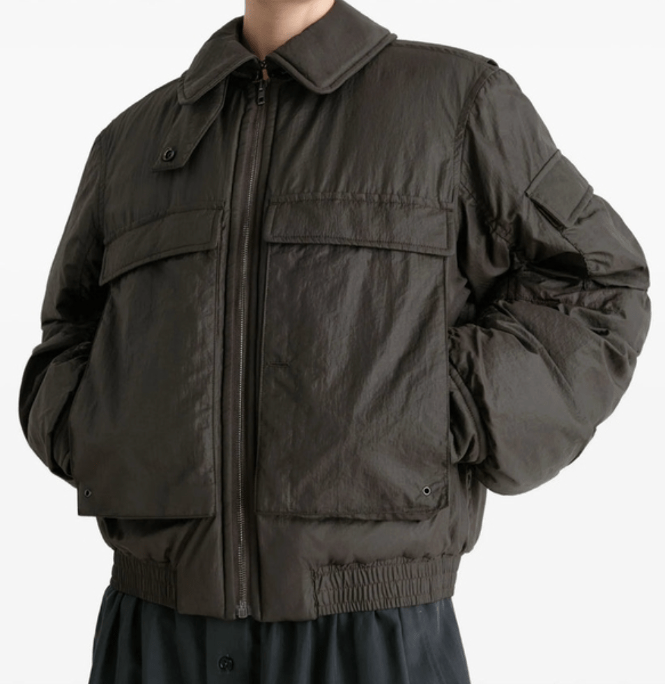 Lemaire Lightweight brown nylon jacket