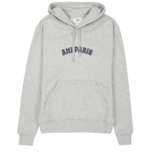 AMI PARIS Logo Hoodie - Heather Grey