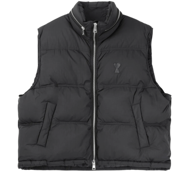 Heart Logo Padded Vest - Black