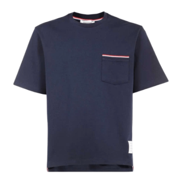 Thom Browne Oversized Short Sleeve Pocket T-Shirt Navy