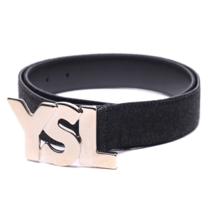 Saint Laurent Logo Belt Black