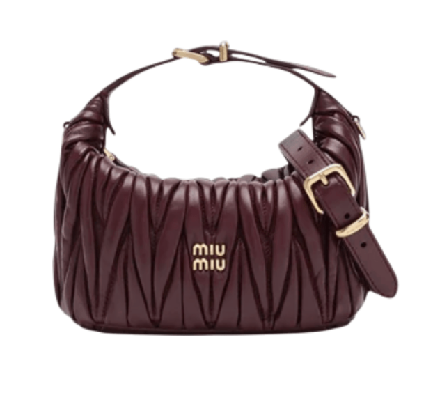 Matelassé Nappa Leather Logo Shoulder Bag