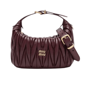 Matelassé Nappa Leather Logo Shoulder Bag