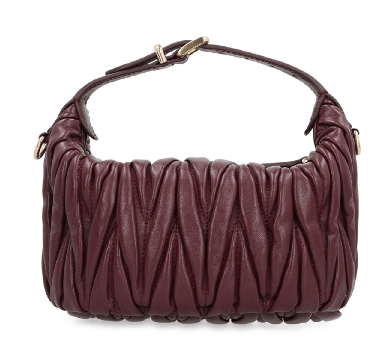 Matelassé Nappa Leather Logo Shoulder Bag