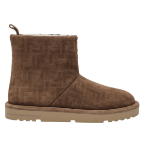 FENDI Brown suede ankle boots