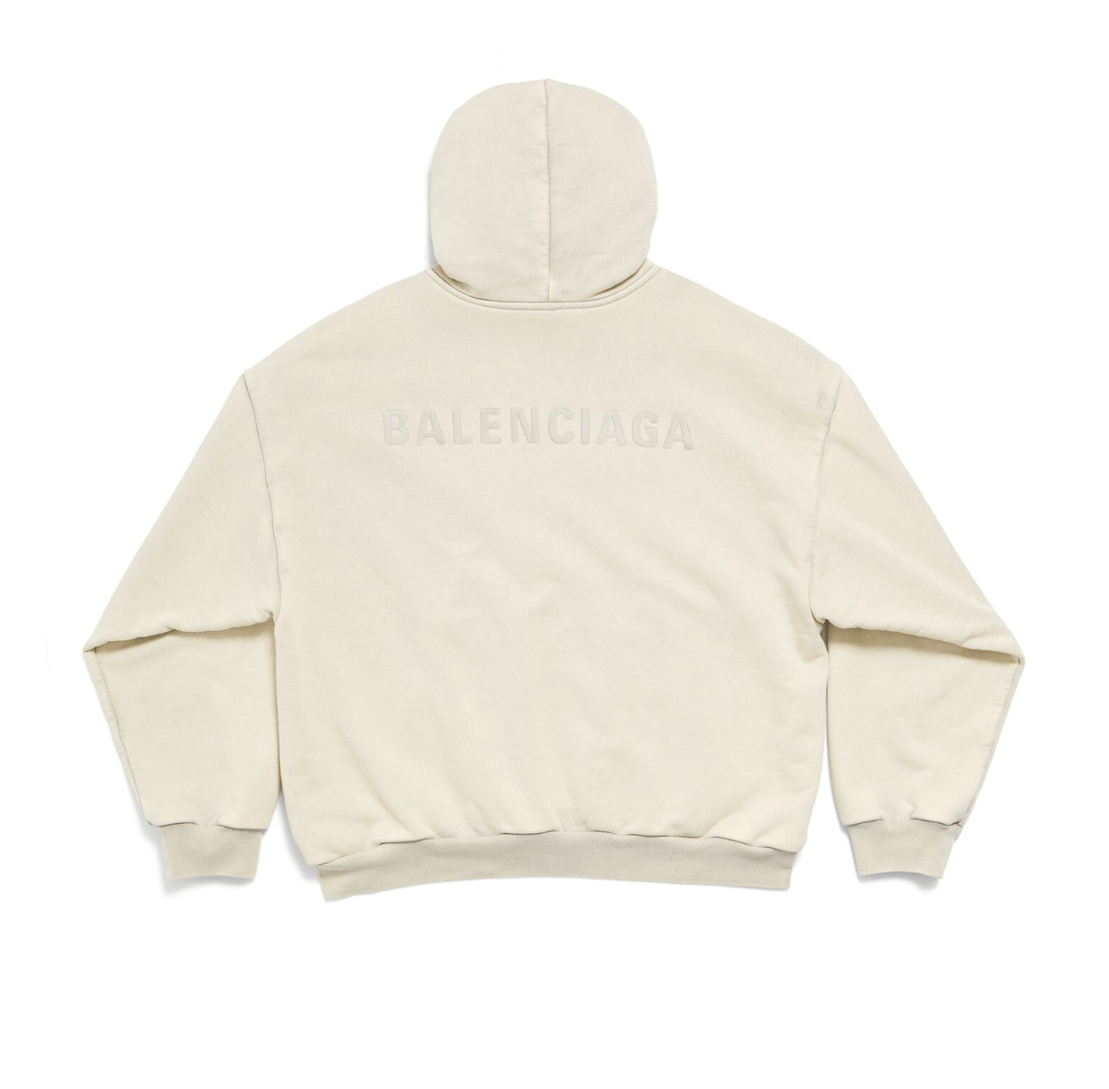 New Balenciaga Back Hoodie Medium Fit in Light Grey
