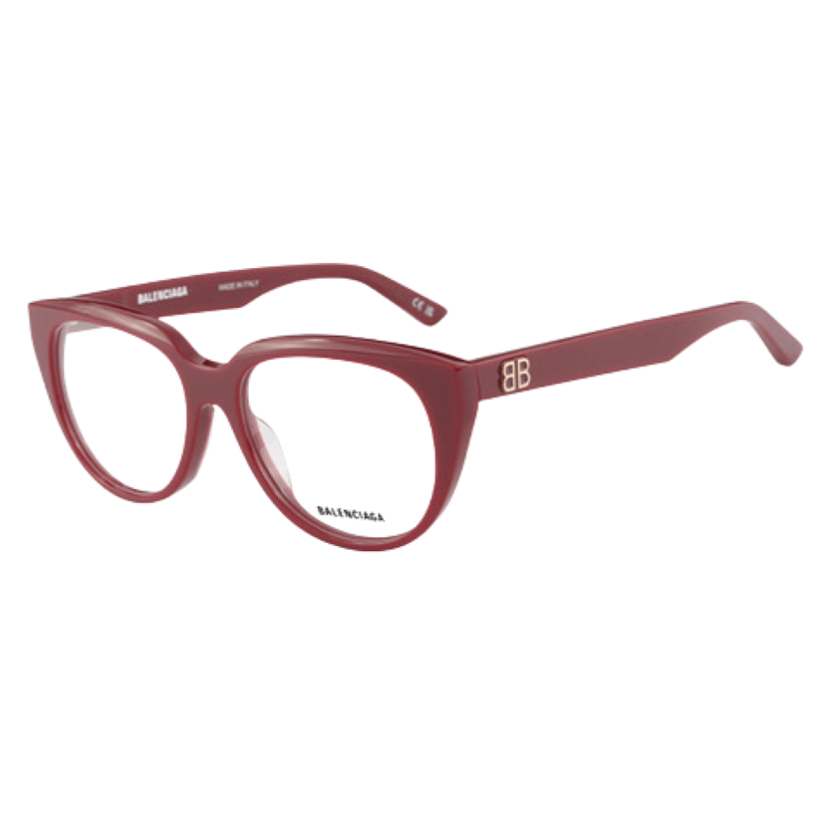 (W) Balenciaga Cat Eye Eyeglasses Burgundy