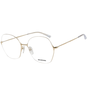 Balenciaga Oval Eyeglasses GoldBB0014O003