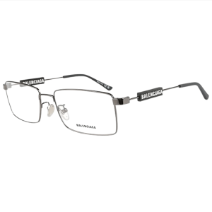 Balenciaga Square Metal Eyeglasses Silver