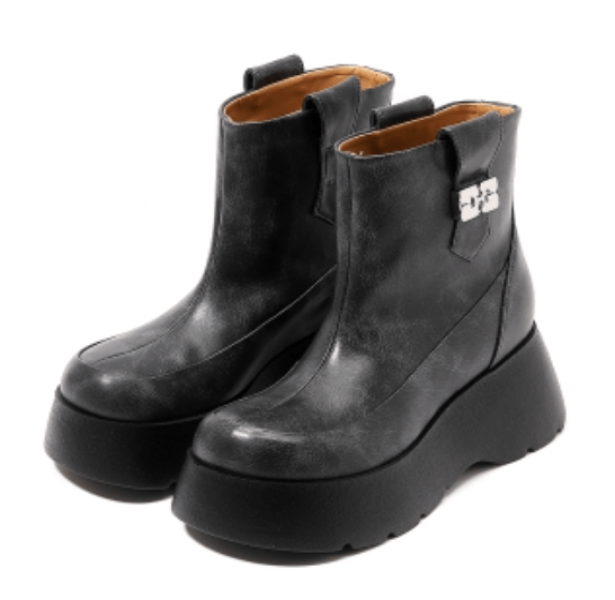 Dark Grey Kat Low Boots
