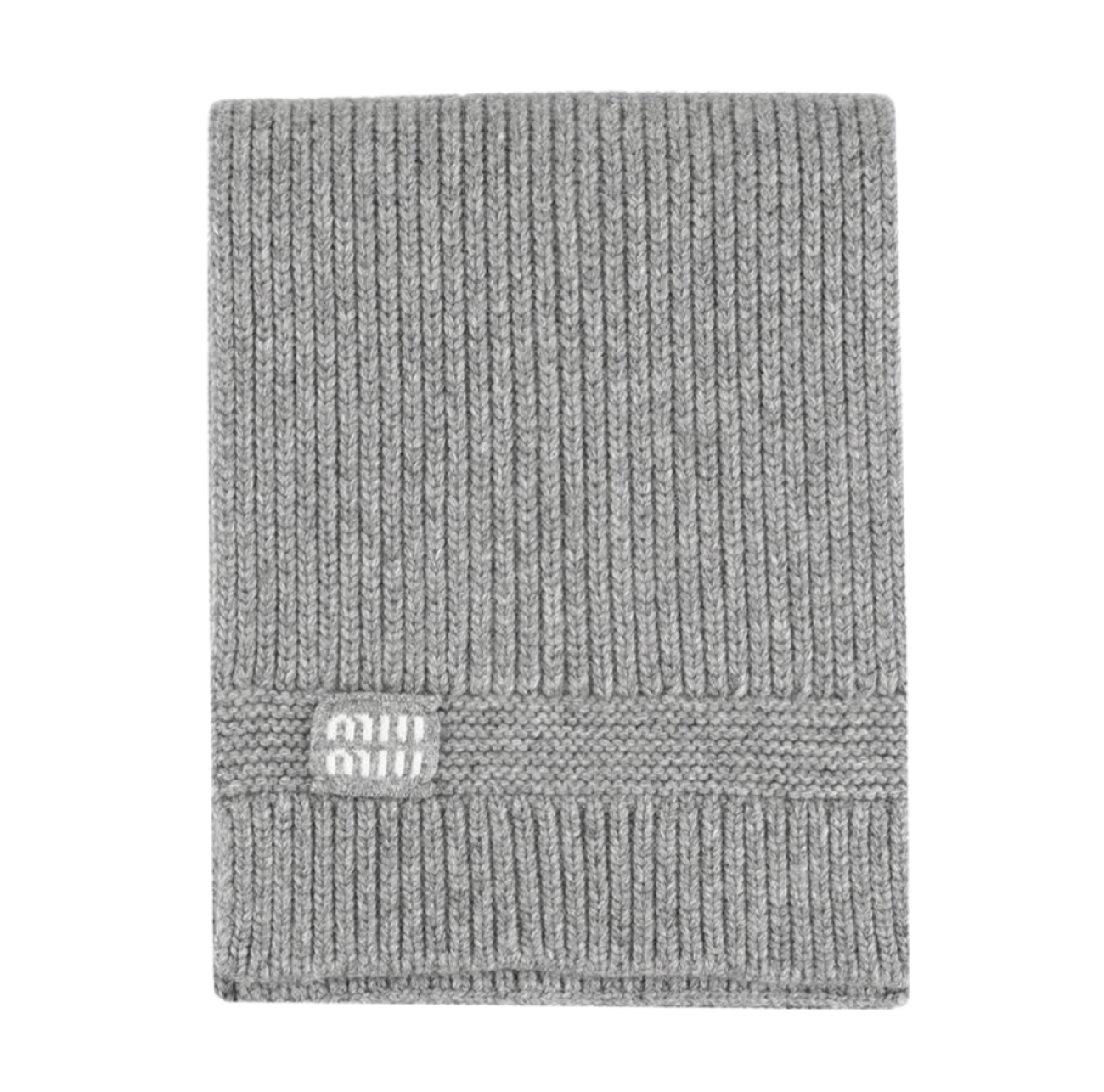 Miu Miu Wool Cashmere Scarf Grey