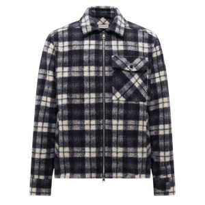 Moncler Long Sleeve Tartan Shirt White Blue - 25FW