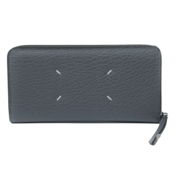 Maison Margiela Four Stitches Zip-Around Wallet Pebble Grey
