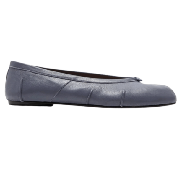 Blue Leather Tabi New Flats - Ballerinas