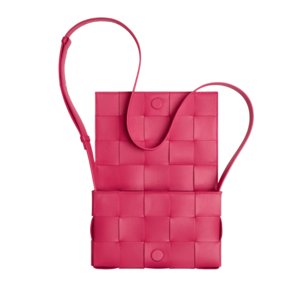 Bottega Veneta Lambskin Leather Cassette Cranberry