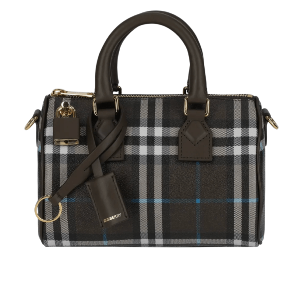 Burberry Women's Checked Mini Bowling Tote Bag 