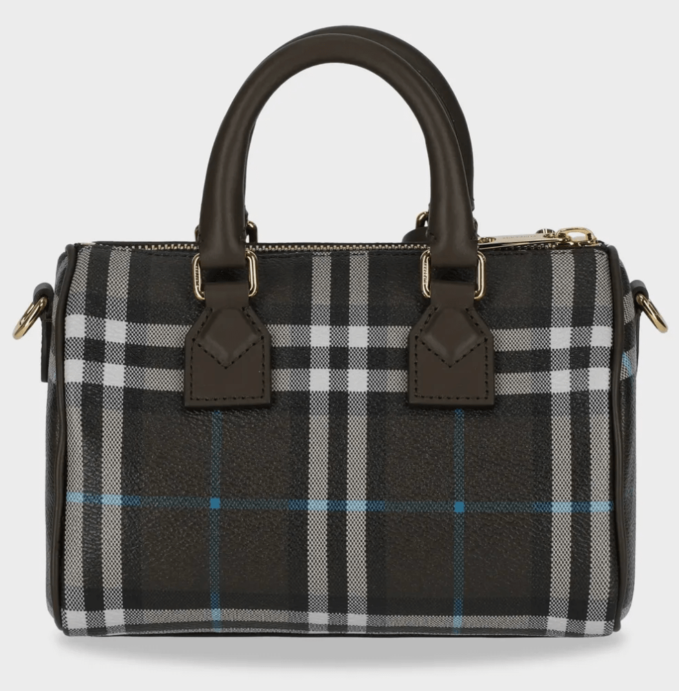 Burberry Women's Checked Mini Bowling Tote Bag 