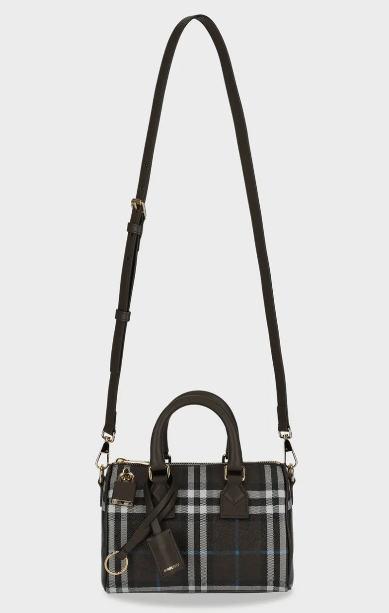Burberry Women's Checked Mini Bowling Tote Bag 
