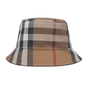 Burberry Check Cotton Canvas Bucket Hat 'Birch Brown'