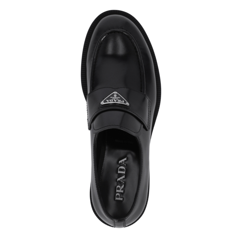 Prada Spazzolato Loafers Black