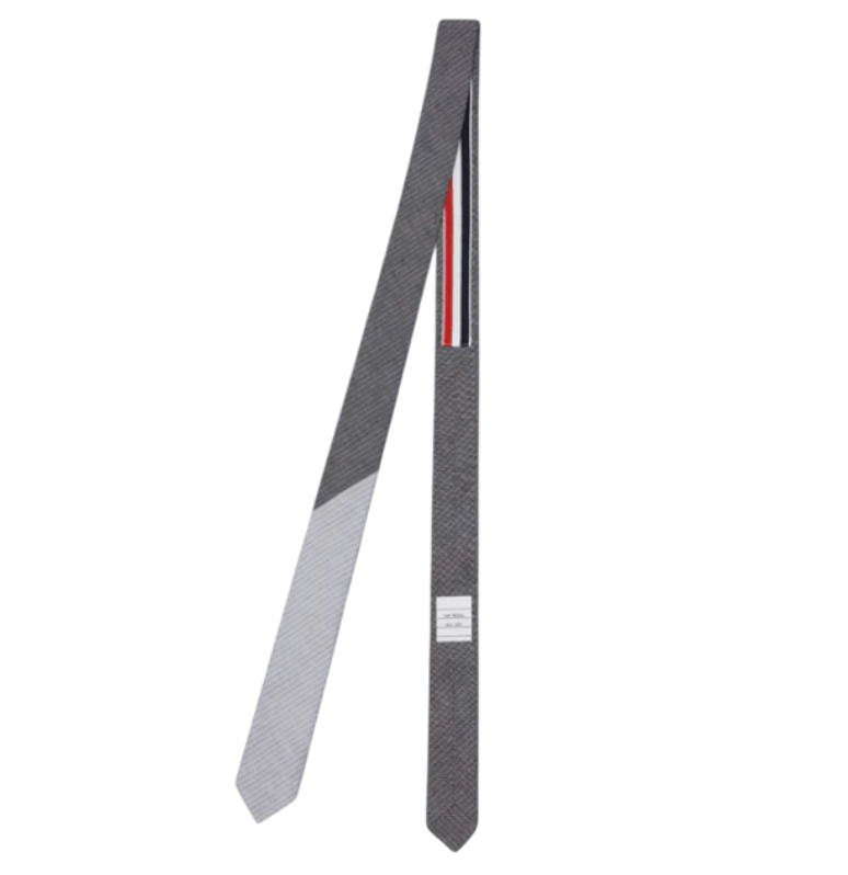 Tonal University Stripe Linen Cotton Tie