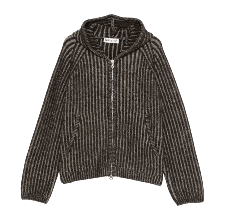 LEVEL HOOD Vanise Brown Stripe Isels Wool 