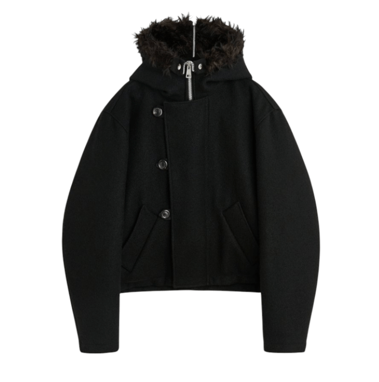 DULUTH JACKET Classic Black Stamped Wool 