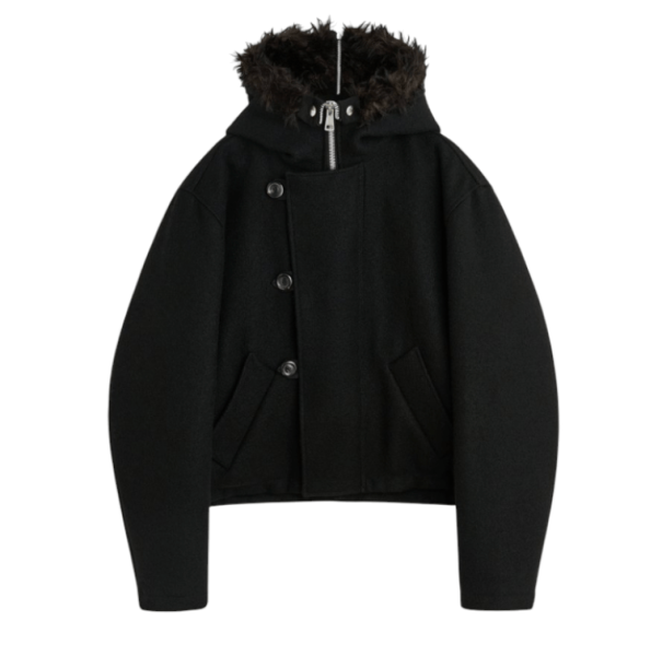 DULUTH JACKET Classic Black Stamped Wool 