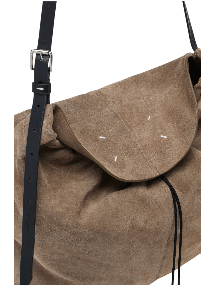 Maison Margiela Drawstring Hobo Small Vison Black