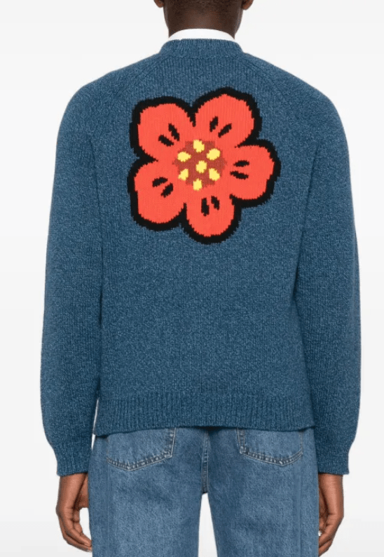 Boke Flower' cardigan in cotton wool 