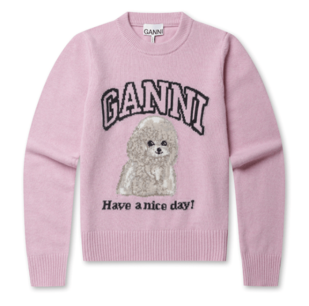 GANNI Pink Poodle Jumper 