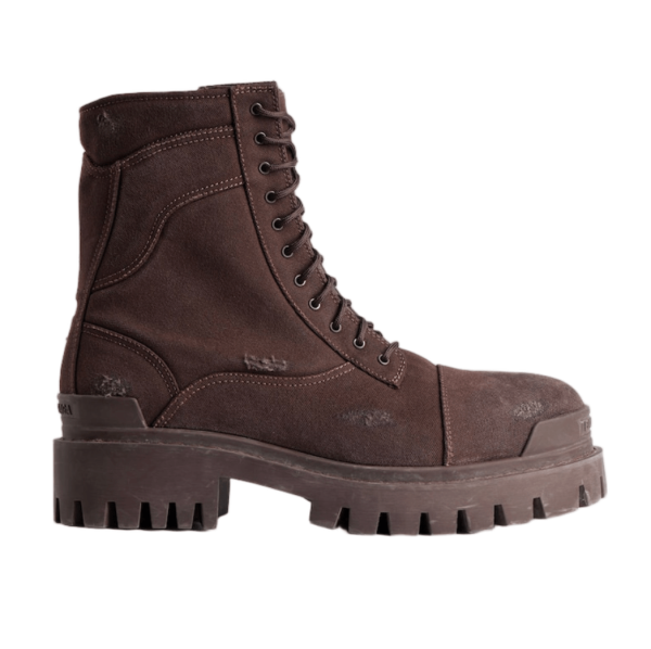 Balenciaga Combat Strike Boot Dark Brown