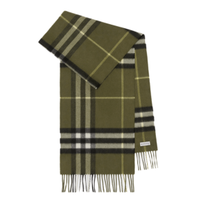 Burberry Check Cashmere Scarf Pea
