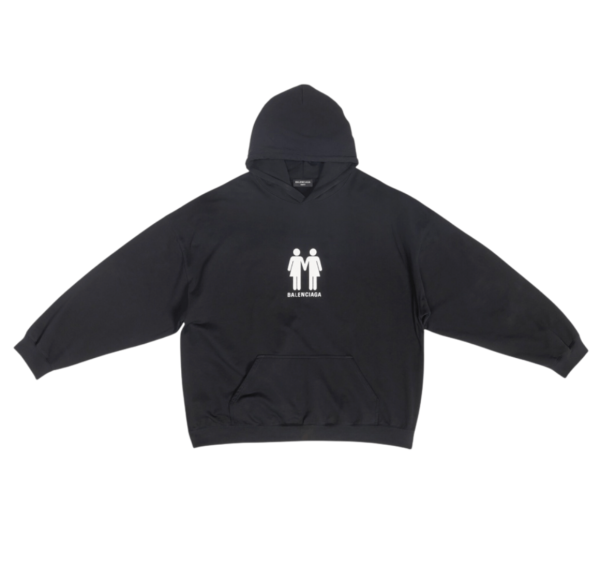 Balenciaga Pride 22 Boxy Fit Hoodie Black