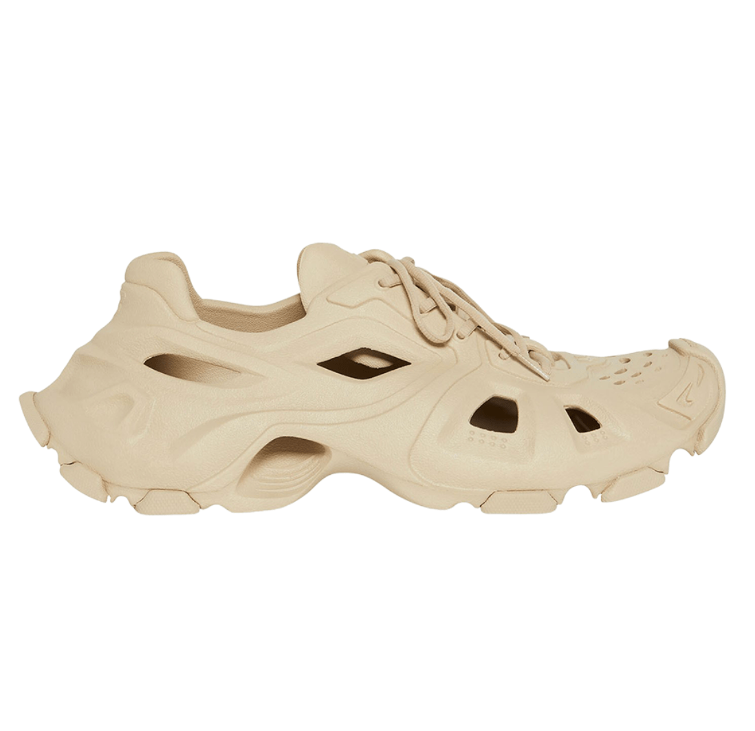 (W) Balenciaga HD Lace-Up Sneakers Nude