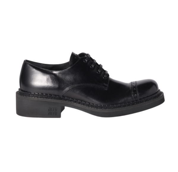 Black Leather Brogue Shoes