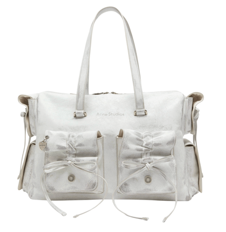 Acne Studios Multipocket Tote Bag White Grey