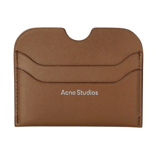 Acne Studios Leather Card Holder Camel Brown