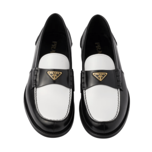 Two-Tone Brushed Leather Loafer