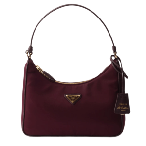 Prada Re Edition 2005 Re-Nylon and Saffiano Mini Bag Burgundy