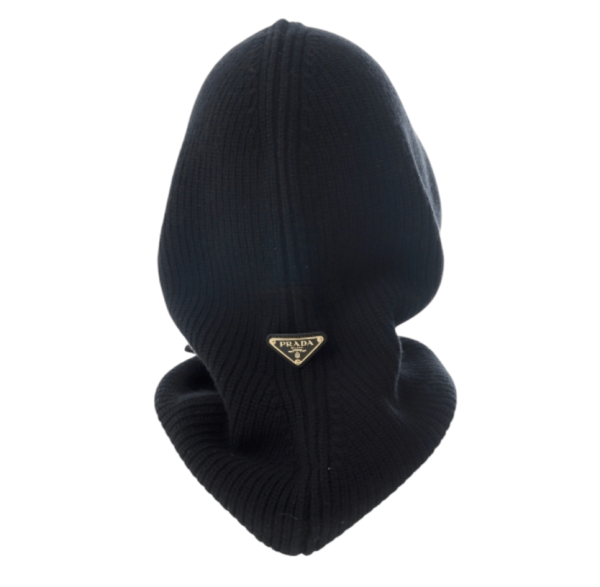 Prada Wool and Cashmere Knit Hood Black