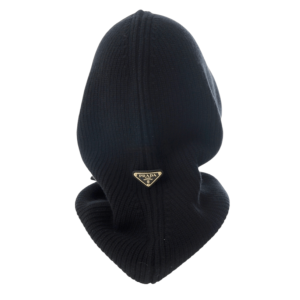 Prada Wool and Cashmere Knit Hood Black