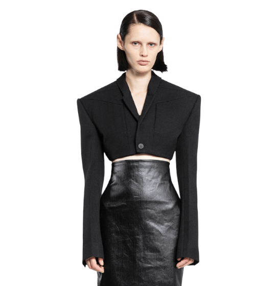 RICK OWENS WOMAN BLACK BLAZERS
