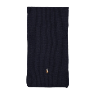 Pony Logo Embroidered Wool Scarf