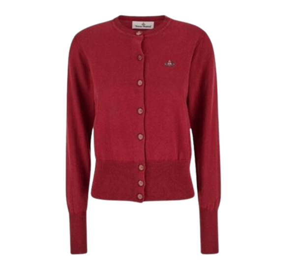 (W) Vivienne Westwood Bea Crewneck Cardigan Wine