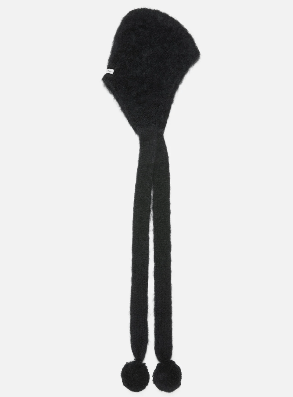 Mohair cap with earflaps black